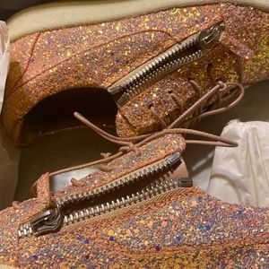 Giuseppe zanotti Barbie Pink Glitter Sneakers